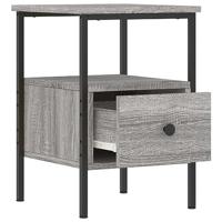 Nachtkastjes 2 st 34x36x50 cm bewerkt hout grijs sonoma eiken - thumbnail
