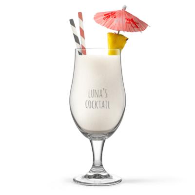 Pina colada glas graveren - 4 stuks