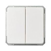 ELSO dubbele wisselschakelaar 221664 16A zuiver wit 1 stuk(s) - thumbnail