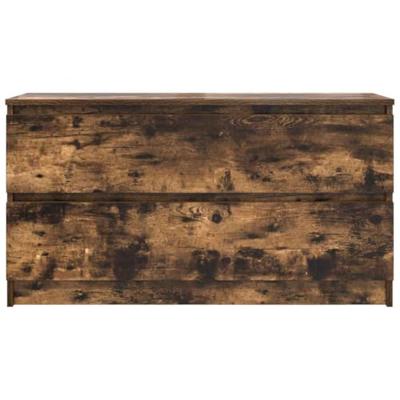 Tv-meubel 100x35x54 cm bewerkt hout gerookt eikenkleurig Tv-meubel 100x35x54 cm bewerkt hout gerookt eikenkleurig