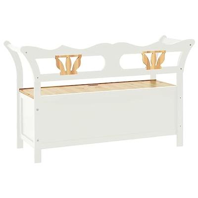 Bankje 107x45x75,5 cm massief vurenhout wit