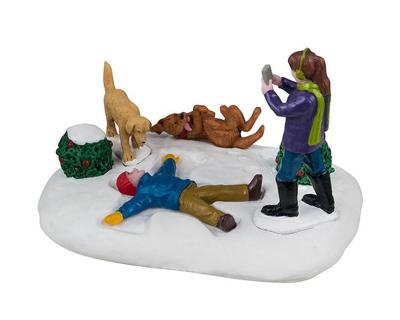 Lemax snow angel&apos;s best friend kerstdorp tafereel Vail Village 2024