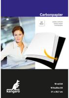 Kangaro carbonpapier, ft A4 (21 x 29,7 cm), wit, pak van 10 vel - thumbnail