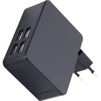 HN Power HNP36-4USB USB-oplader 36 W 4x USB-A Zwart Binnen - thumbnail