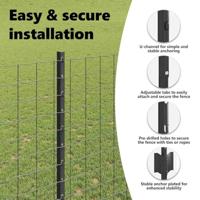 VidaXL Afrasteringspaal 22 pcs grijs 180 cm staal - thumbnail