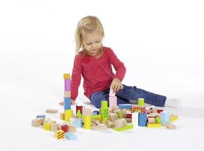 Eichhorn houten blokken in emmer, 50st. - thumbnail