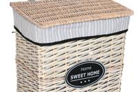 Wasmand Home ESPRIT Wit Bruin Zwart Grijs Natuurlijk vlechtwerk Shabby Chic 47 x 35 x 55 cm 5 Onderdelen - thumbnail