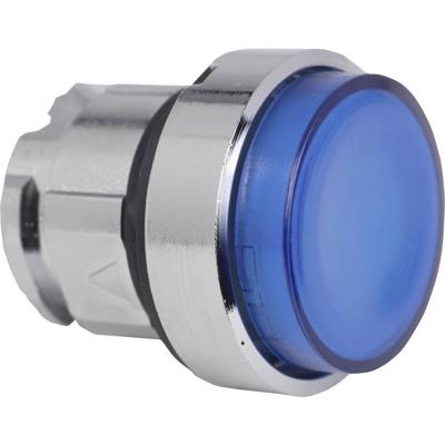 Schneider Electric ZB4BW163 ZB4BW163 Terugstelbaar (Ø) 22 mm Zonder markering Chroom, Blauw 1 stuk(s)