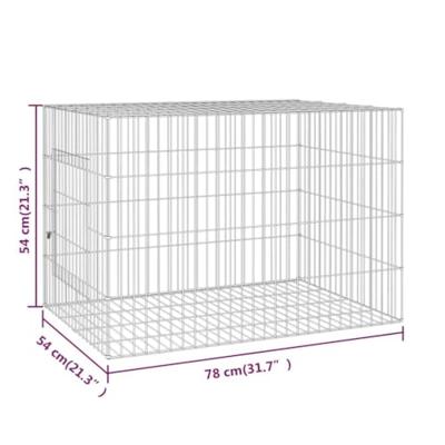 VidaXL Konijnenkooi 78x54x54 cm gegalvaniseerd ijzer