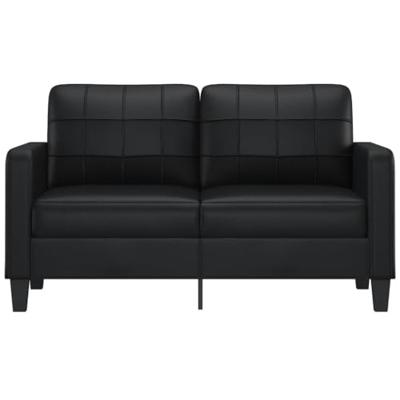 Tweezitsbank 140 cm kunstleer zwart