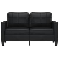 Tweezitsbank 140 cm kunstleer zwart - thumbnail