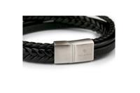 Paul McNeal MB0004SB Lederen Armband Lengte 21cm - thumbnail