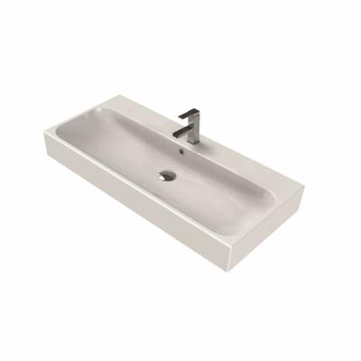 Wastafel Vrijhangend Sanicare Q17 101x46,5 cm Keramisch Wit Sanicare Wastafel Vrijhangend Sanicare Q17 101x46,5 cm Keramisch Wit Sanicare