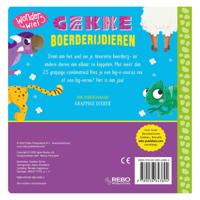 Rebo Publishers Gekke boerderijdieren - wonderwiel - thumbnail