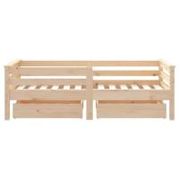Kinderbedframe met lades 70x140 cm massief grenenhout - thumbnail
