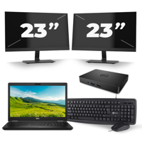 Dell Latitude 5580 - Intel Core i5-6e Generatie - 15 inch - 8GB RAM - 256GB SSD - Windows 11 + 2x 23 inch Monitor - thumbnail