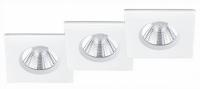 Trio Badkamer inbouwspotsZagros (3x) met led vierkant wit - 650610331 - thumbnail