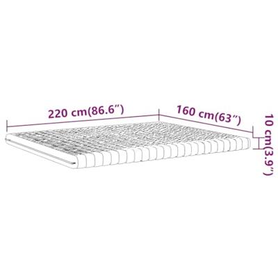 Schuimmatras 7 zones hardheid 20 ILD 160x220 cm wit - thumbnail