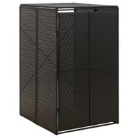 Containerberging enkel 70x80x117 cm poly rattan zwart - thumbnail
