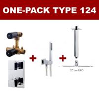 One-pack Inbouwthermostaat vierkant set 124 - thumbnail