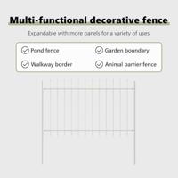 Tuinhek 5 pcs Wit 8,5 x 1,2 m Poedercoating staal - thumbnail