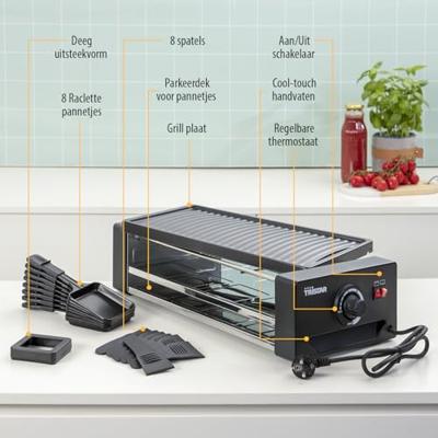 Tristar RA2736 Raclette en Pizza 8 Zwart