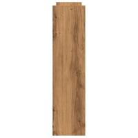 Opbergtrolley smal 4-laags bewerkt hout artisanaal eikenkleurig - thumbnail