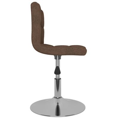 Eetkamerstoelen draaibaar 6 st stof bruin