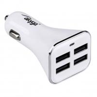 Akyga USB-oplader 34 W 4x USB-A Wit Auto - thumbnail