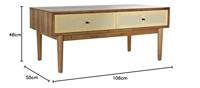 Hoofdtafel DKD Home Decor Spar Rotan (106 x 55 x 46 cm) - thumbnail