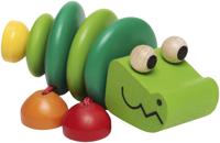 Selecta Spielzeug speelfiguur Klapper Kroko junior 10 cm hout - thumbnail