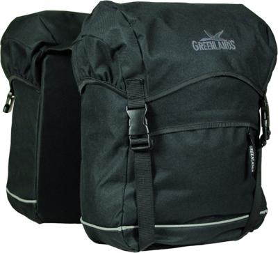 Greenlands Dubbele fietstas travel bag 40 liter 30 x 37 x 17 (2x) - zwart