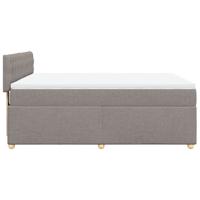 Boxspring met matras stof taupe 140x200 cm - thumbnail