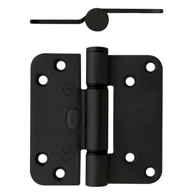 Glijlagerscharnier afgerond 89x89x3 CE (EN1935: 2002) zwart - Geen schroeven toegevoegd.