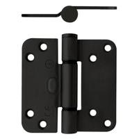 Glijlagerscharnier afgerond 89x89x3 CE (EN1935: 2002) zwart - Geen schroeven toegevoegd. - thumbnail