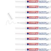 Paintmarker edding 751 oliebasis 1-2mm crea wit | 10 stuks - thumbnail