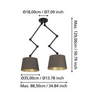 Stars of Light Hanglamp dubbel verstelbaarPistunio cappuccino - 390199 - thumbnail
