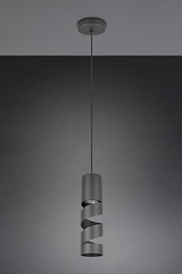 Trio Koker hanglampStream Ø 8cm - zwart - 364000132