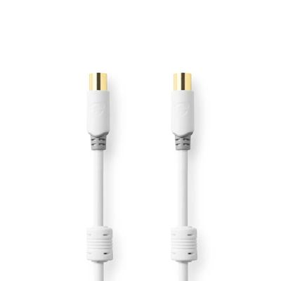 Coaxkabel 100 dB | IEC (Coax) Male - IEC (Coax) Female | 1,0 m | Wit