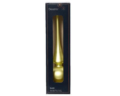 Piek glas d6h26 cm pistache kerst Decoris - Decoris