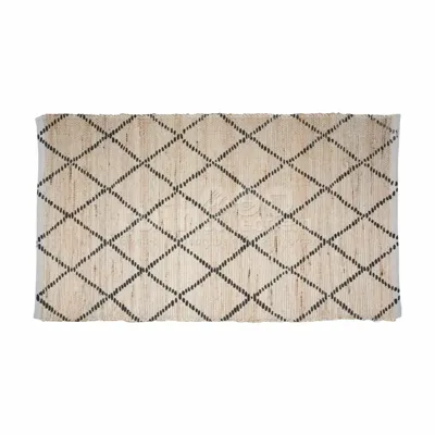 Vloerkleed Jute en Katoen 130x70cm Vloerkleed Jute en Katoen 130x70cm