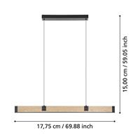 Stars of Light Houten hanglamp Caminarro 178cm 390225 - thumbnail