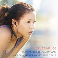 Motorola Lifestyle Verap 105 Bluetooth sport-hoofdtelefoon met nekbeugel, IPX5 waterdicht, compatibel met Alexa, Siri, Google Assistant, zwart, één maat - thumbnail