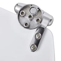 VidaXL Toiletbril soft-close simpel ontwerp mdf wit - thumbnail