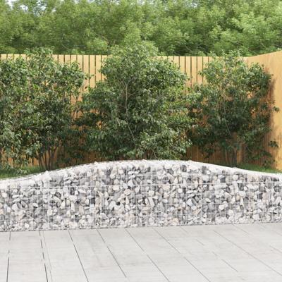 VidaXL Schanskorf gewelfd 400x50x40/60 cm gegalvaniseerd ijzer VidaXL Schanskorf gewelfd 400x50x40/60 cm gegalvaniseerd ijzer