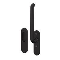 S2 hefschuifdeurgreep zwart blind incl.opbouw kom dd 47-77mm - thumbnail