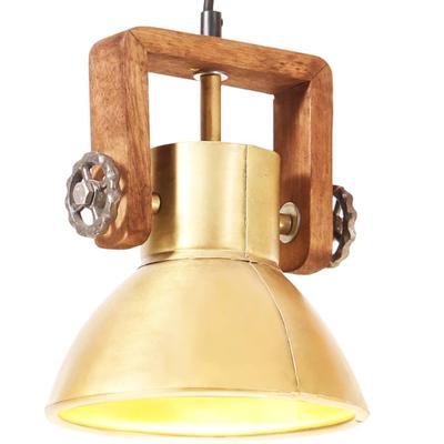 VidaXL Hanglamp industrieel rond 25 w e27 19 cm messingkleurig