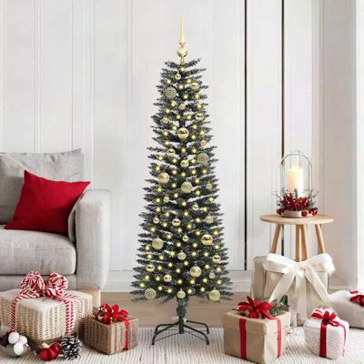 VidaXL Kunstkerstboom met 150 led groen 150 cm pvc en plastic en staal