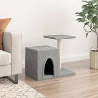 Kattenmeubel met sisal krabpalen 50,5 cm lichtgrijs - thumbnail