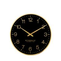 Wandklok Ritz zwart 40cm - thumbnail